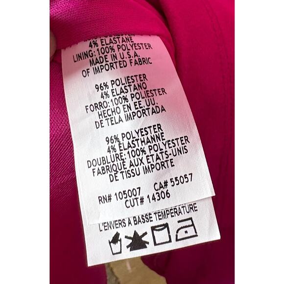 Marina Hot Pink Sleeveless V-neck Sheath Dress Size 10 NWT - Picture 8 of 8